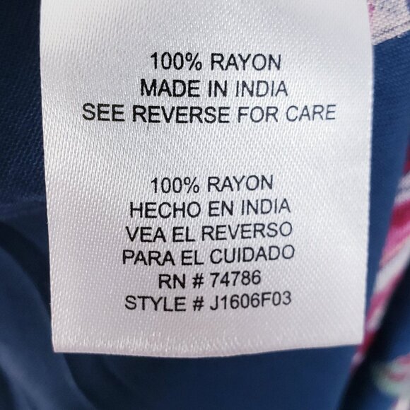 Patrons of Peace Maxi Skirt Tropical Floral Front Slits Tie Waist size M Resort - Picture 7 of 11